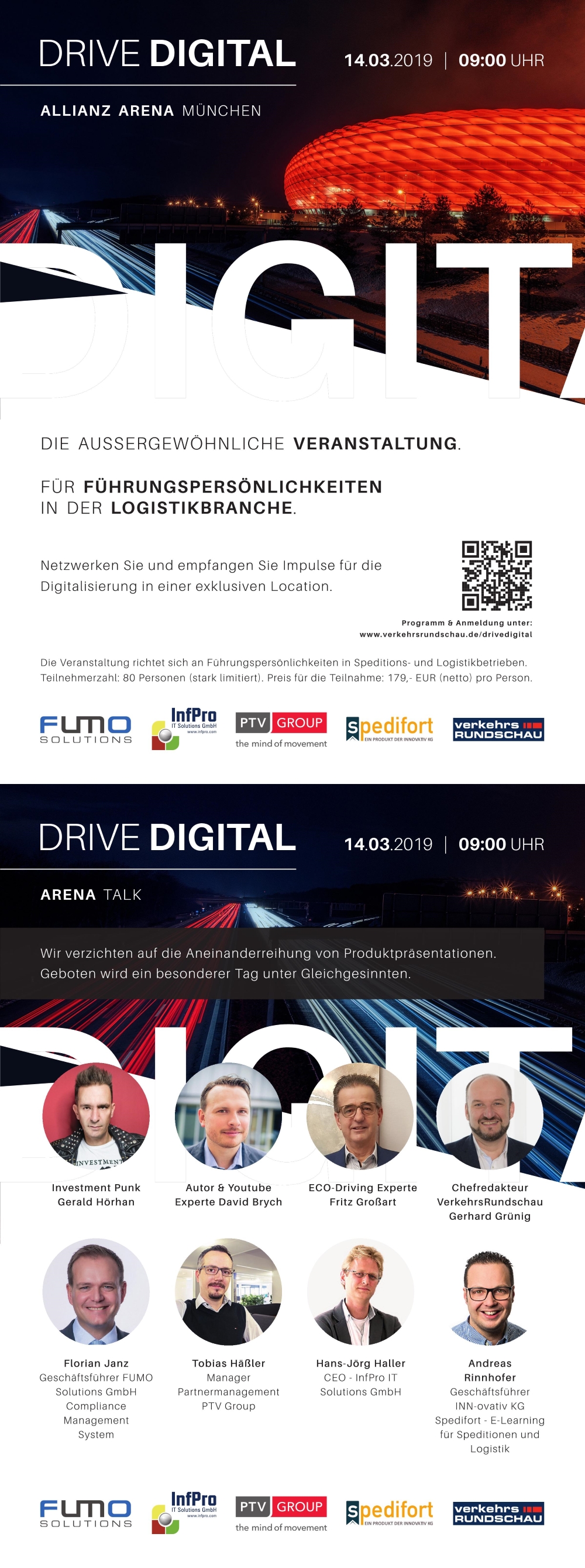 Drive Digital Flyer für die Veranstaltung in der Allianz Arena München am 14.03.2019