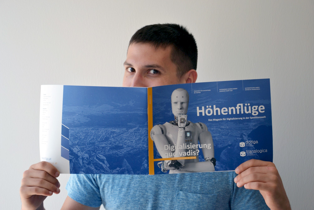 Ankündigung der ersten Ausgabe des InfPro-Magazines "Höhenflüge"